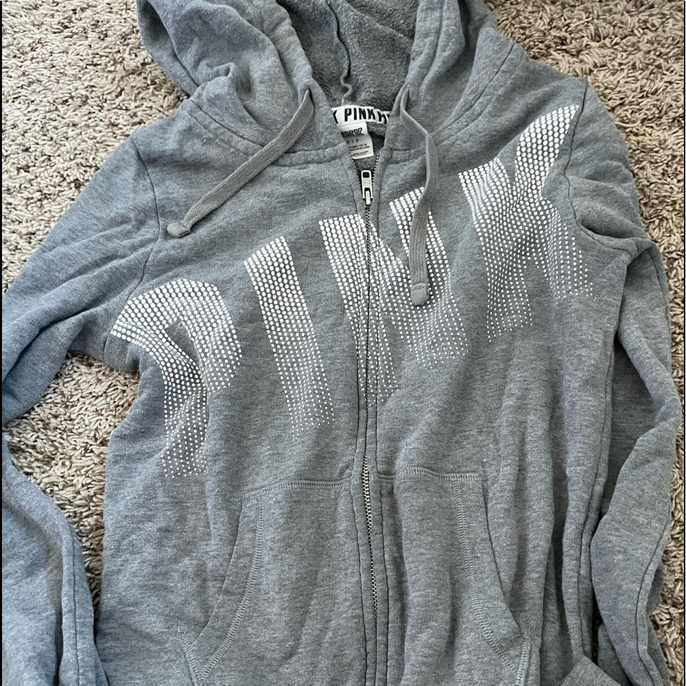 PINK sweatshirt zip up